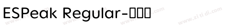 ESPeak Regular字体转换